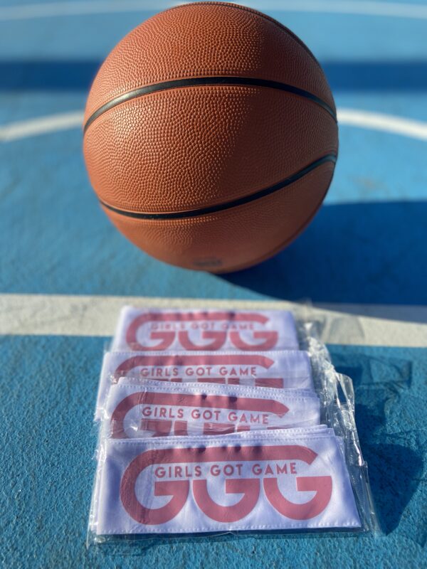 Girls Got Game Head Tie (White/Pink)